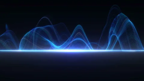 4K Abstract loopable blue cg motion waving dots texture Stock Footage 116422396