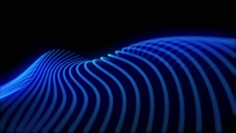 4K. Abstract loopable blue wavy motion background. 動画素材 112255426