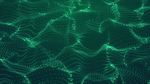 4K Abstract loopable green motion waving dots texture Stock Footage 112220408