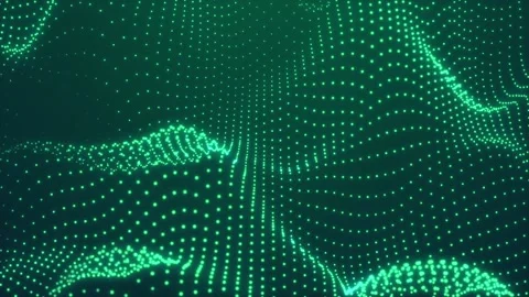 4K Abstract loopable green motion waving dots texture Stock Footage 112220510