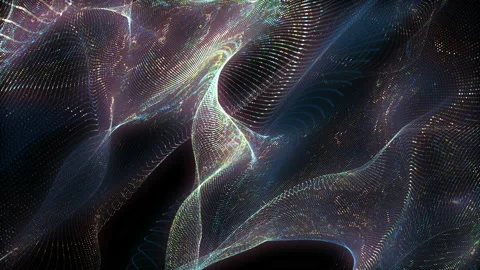 4K Abstract loopable multicolored cg motion waving dots texture Stock Footage 116422343