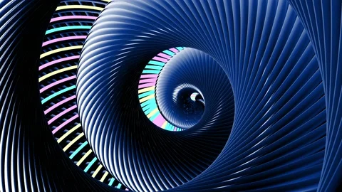 4k abstract looped dark background with curved lines like tubes twisted in helix Stock Footage 148052489