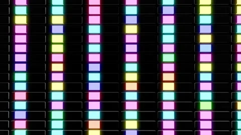 4k abstract looped dark background with black blocks like plates, keys or sticks Stock Footage 148509371