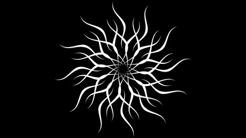 4k Abstract Looping Mandala Shape Animation Stock Footage 91726192