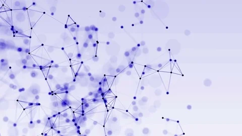 4k abstract looptechnology geometrical background with lines and dots Stock Footage 75979601