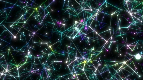 4K Abstract Molecular Mesh. Seamless loop with copy space. Stock-Footage 104930730