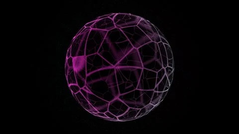 4K Abstract Morphing Wireframe Sphere Seamless Loop Stock Footage 341265179