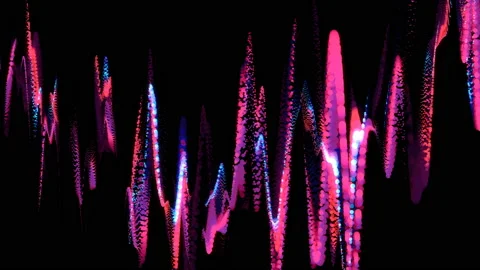 4K Abstract motion backgound. Liquid wavy lines. Pink color Video stock 124299174