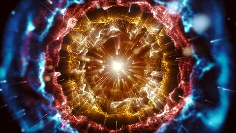 4K Abstract motion background animation shining particles dust wave flow loop Stock Footage 101570549