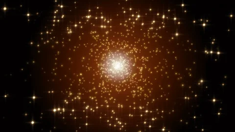 4K Abstract motion background animation shining particles dust wave flow loop Video stock 101680831