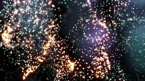 4K Abstract motion background animation shining particles dust wave flow loop Stock-Footage 101681177
