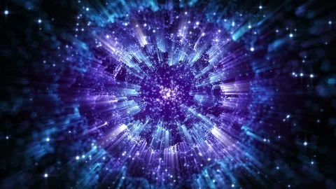 4K Abstract motion background animation shining particles dust wave flow loop Stock-Footage 101979291