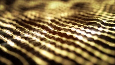 4K Abstract motion background animation shining particles dust wave flow loop Video stock 102329832