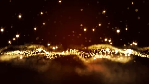 4K Abstract motion background animation shining particles dust wave flow loop Vidéo 102665329