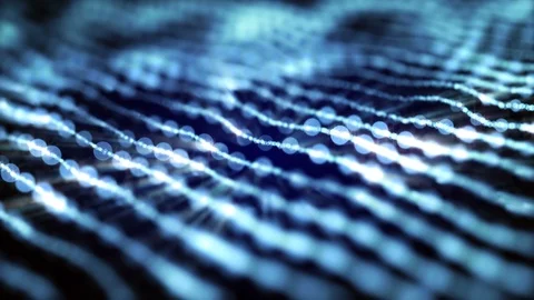 4K Abstract motion background animation shining particles dust wave flow loop Stock-Footage 102665354