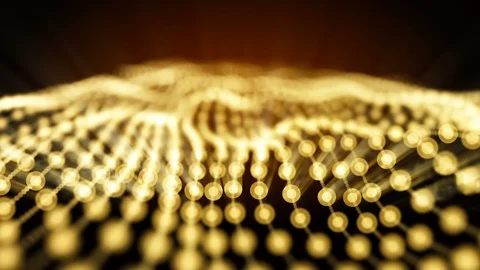 4K Abstract motion background animation shining particles dust wave flow loop 스톡 동영상 102667045