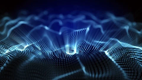 4K Abstract motion background animation shining particles dust wave flow loop Stock-Footage 102667422