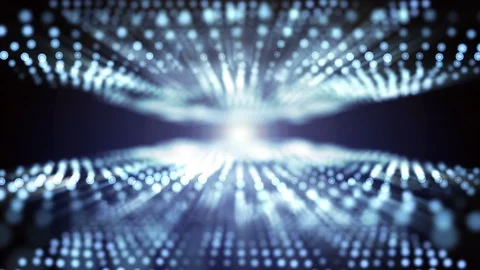 4K Abstract motion background animation shining particles grid row pattern loop Stock Footage 102667524