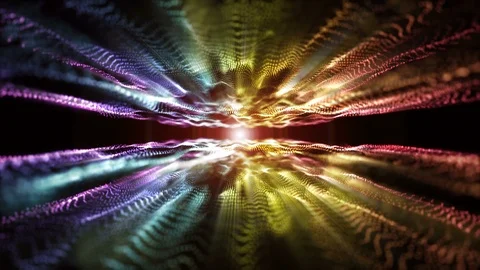 4K Abstract motion background animation shining particles dust wave flow loop 스톡 동영상 102668048