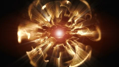 4K Abstract motion background animation shining particles dust wave flow loop Stock-Footage 103143638