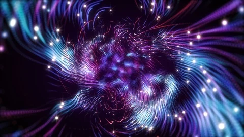 4K Abstract motion background animation shining particles dust wave flow loop Video stock 103144754
