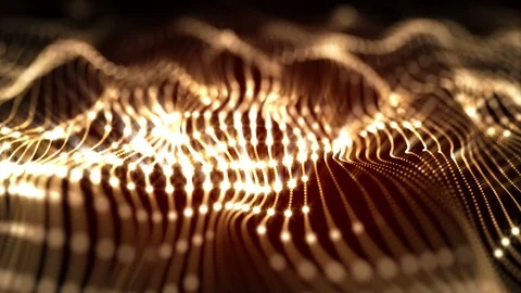 4K Abstract motion background animation shining particles dust wave flow loop Stock-Footage 103144858