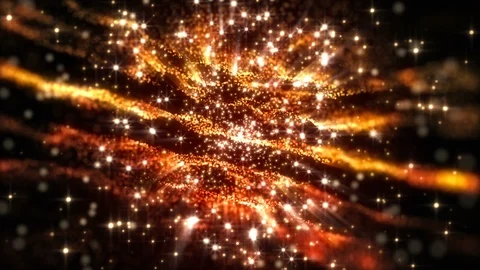 4K Abstract motion background animation shining particles dust wave flow loop Stock Footage 103509837