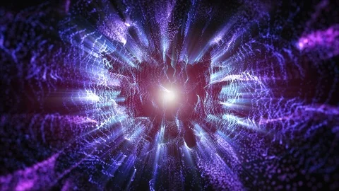 4K Abstract motion background animation shining particles dust wave flow loop 스톡 동영상 103510096