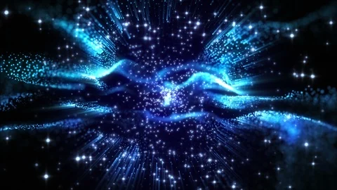 4K Abstract motion background animation shining particles dust wave flow loop Stock-Footage 103510111