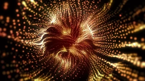 4K Abstract motion background animation shining particles dust wave flow loop Stock-Footage 103510131