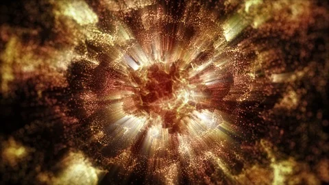 4K Abstract motion background animation shining particles dust wave flow loop Stock-Footage 103510495