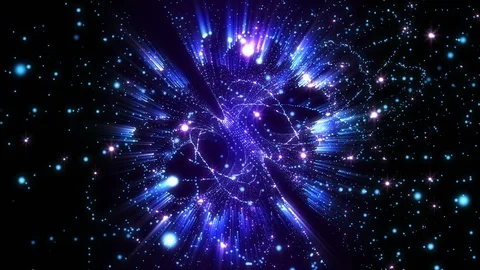 4K Abstract motion background animation shining particles dust wave flow loop Stock-Footage 103512132