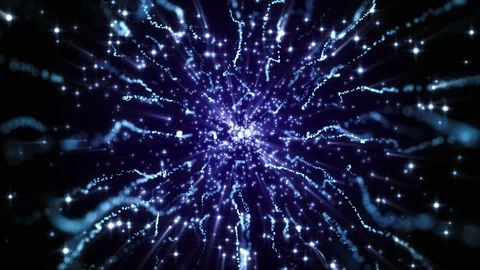 4K Abstract motion background animation shining particles dust wave flow loop Stock Footage 103512146