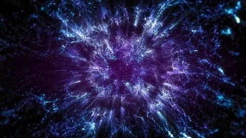 4K Abstract motion background animation shining particles dust wave flow loop Stock-Footage 103512173