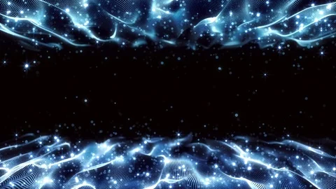 4K Abstract motion background animation shining particles dust wave flow loop Stock-Footage 103512188