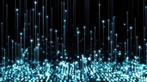 4K Abstract motion background animation shining particles string grid flow loop Stock Footage 104210815