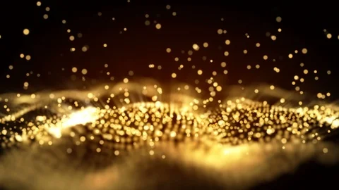 4K Abstract motion background animation shining particles dust wave flow loop Vídeo Stock 104211079