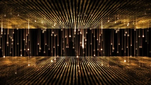 4K Abstract motion background animation shining particles string grid flow loop Stock Footage 105474396