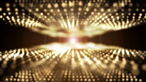 4K Abstract motion background animation shining particles string grid flow loop Stock Footage 105474610