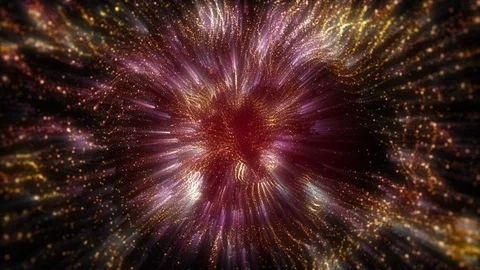 4K Abstract motion background animation shining particles dust wave flow loop Stock-Footage 105474951