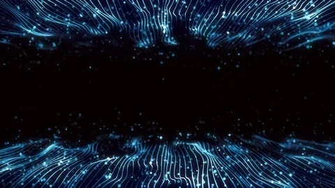 4K Abstract motion background animation shining particles dust wave flow loop Stock-Footage 105475109