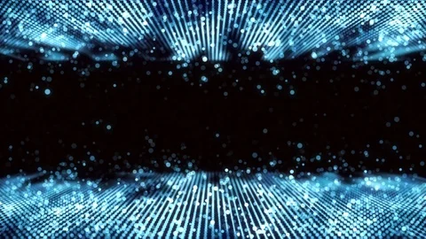 4K Abstract motion background animation shining particles string grid flow loop Stock Footage 105475154