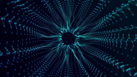 4K Abstract motion background animation shining particles Stock Footage 328029072