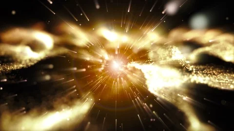 4K Abstract motion background shine particles light projection wave flow loop Vidéo 101455062