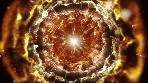 4K Abstract motion background shine particles dust wave circle sphere flow loop Stock-Footage 101455075