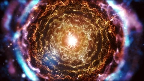 4K Abstract motion background shine particles dust wave circle sphere flow loop Stock Footage 101680522