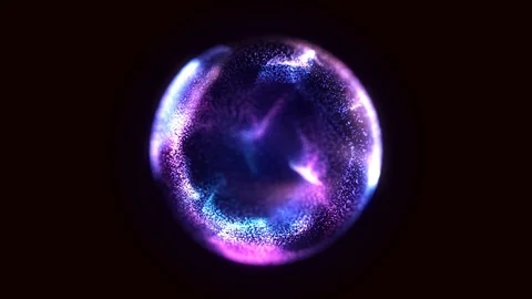 4K Abstract motion background shine particles dust wave circle sphere flow loop Stock Footage 101939220