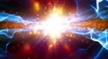 4K Abstract motion background, shining light, stars, particles, rays, loop. 4k or 4k+ Resolution