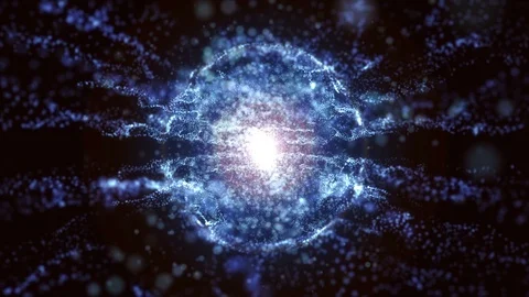 4K Abstract motion background shining particles dust sparks wave movement loop Stock-Footage 101320061