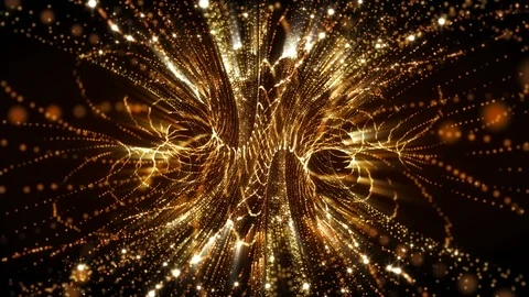 4K Abstract motion background shining particles twisted rotating pattern loop Stock Footage 103510228